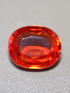 25 Kt 18,4x15 mm orange Saphir Labor hergestellt Korund VDO O882 - Bild 1 von 5