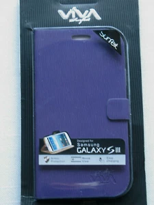 Samsung Galaxy S3 / i9300 Viva Surfeit Flip Case Lila Book Cover Hülle Etui - Bild 1 von 9