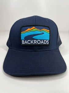 Port Authority Backroads cap hat trucker blue adjustable OSFM 4WD camping - Picture 1 of 11