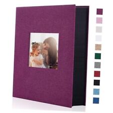 Artmag Fabric Photo Album 4x6 300 Large Capacity for Family 300 Pockets Purple