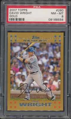 2007 Topps GOLD David Wright #260 New York Mets PSA 8 Low Pop - Image 1 of 2