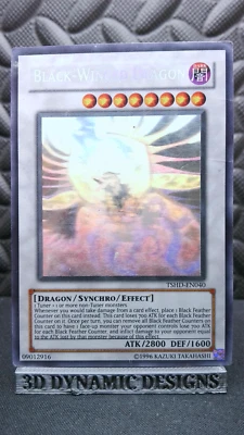 | Yugioh Black-Winged Dragon TSHD-EN040 Ghost RARE Shining Darkness MP/HP 🔥 | - Image 1 of 3