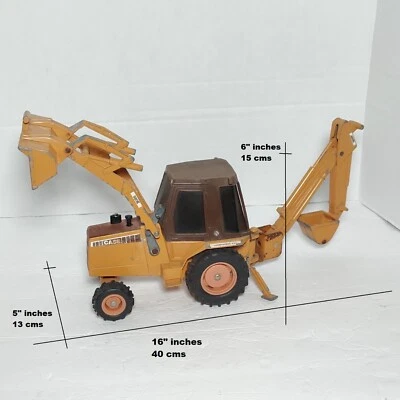 VINTAGE ERTL CASE 580E CONSTRUCTION KING LOADER BACKHOE 1:16 SCALE MADE IN USA - Image 1 of 4
