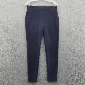 Chicos Tailored Ponte Leggings Size 1 US 8 Navy Blue Womens Mid Rise Ankle - Picture 1 of 13