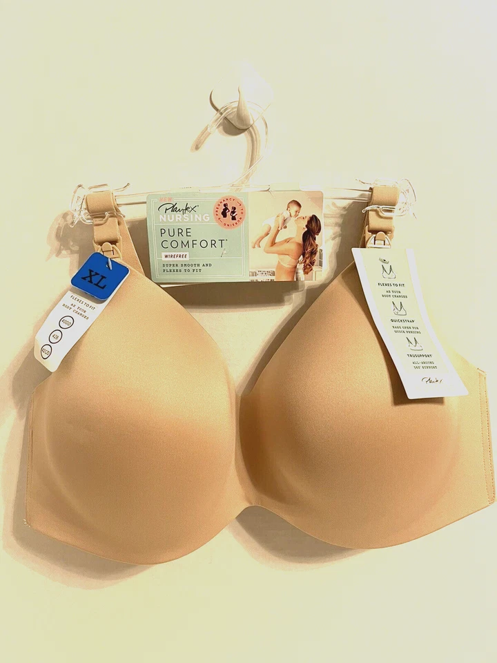 Playtex Pure Comfort Shaping Foam Wireless Nursing Bra Small Nude US3015