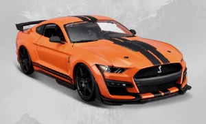 Maisto 1:18 2020 Ford Mustang Shelby GT500 Diecast Model Racing Car Orange BOXED - Picture 1 of 4
