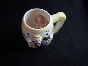 Vintage ceramic coffee cup mug Barbershop quartt nude woman inside - Picture 1 of 13