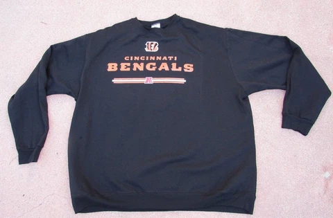 Cincinnati Bengals sweater Top size 2xl 3xl NFL black orange Football New Cover