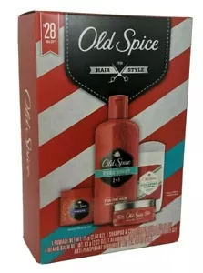 Old Spice Pure Sport 4-Pc Gift Set Deodorant, Beard Balm, Pomade, 2 in 1 Shampoo - Picture 1 of 12