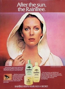 VINTAGE 1980s Print Ad ~ Raintree Lotions and Creams ~ Keeps Your Age A Secret - Picture 1 of 1