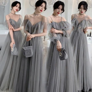 Womens Ladies Bridesmaid Banquet Party Long Ball Gown Graduation Evening Dresses - Picture 1 of 16