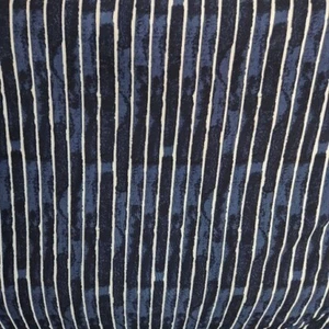 ITY Jersey Knit Painted Lines Navy/White 58" Fabric by the Yard - Picture 1 of 1