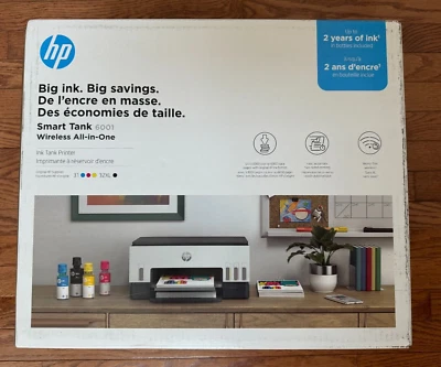 NEW HP Smart Tank 6001 All-in-One InkJet Printer 2 Year Ink Included - Image 1 of 4