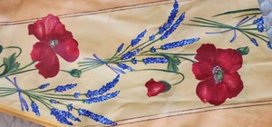 SOLEIL DE PROVENCE RED POPPY ROUND OUTDOOR TABLECLOTH POLE OPENING - Picture 1 of 5