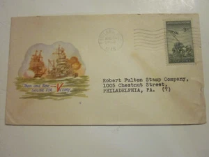 WWII US 1945 PORTLAND MICHIGAN Patriotic MINKUS CACHET SAILING FOR VICTORY - Picture 1 of 4