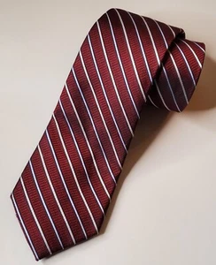 Jos. A. Bank Signature Collection Krawatte weinrot gestreift 100 % Seide - Bild 1 von 6