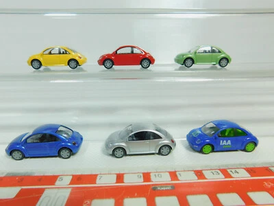 6X WIKING H0 1:87 Modello PKW VW/VOLKSWAGEN BEETLE: IAA Ecc, Mint #BO579-0,5 - Immagine 1 di 4