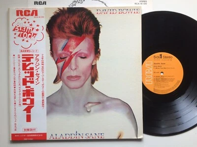 David Bowie "ALADDIN SANE" w/WHITE OBI TRANSLUCENT VINYL JAPAN VICTOR RCA-6100 - Image 1 of 4