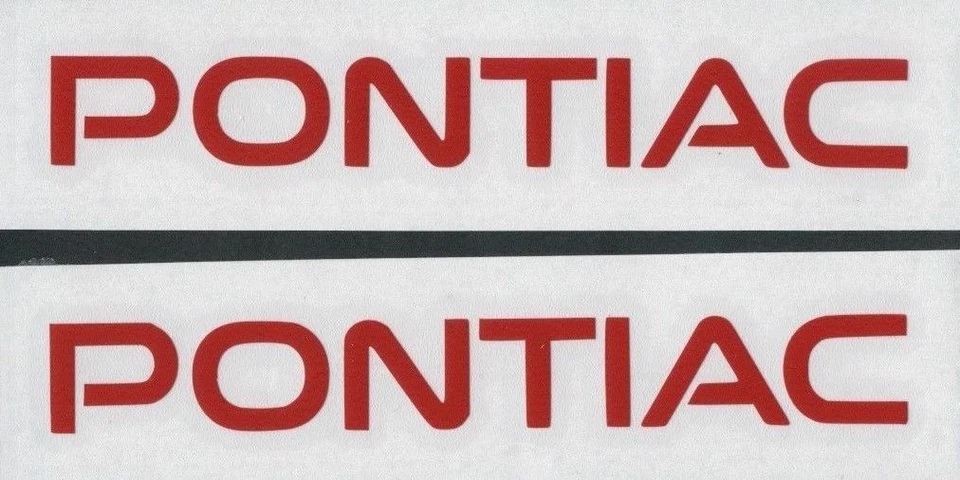 2 calcomanías rojas nuevas PONTIAC 6" autos ventanas autos espectáculos carreras calcomanías Foto 1 de 1