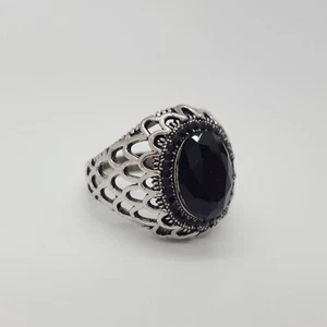 Fashion Ring Signet Stainless Steel 8mm Onyx Black Stone Men/Women Size 6-13 #67 - Picture 1 of 11