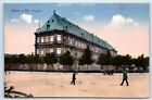 Postcard Mainz Germany Museum Large Stone Building Soldiers In Uniform