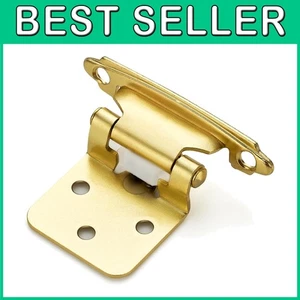 1/2 inch Overlay Satin Brass Cabinet Hinges x60 - Picture 1 of 9