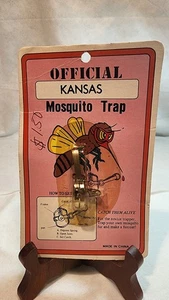 Vintage OFFICIAL Kansas Mosquito Trap Miniature Toy Steel Beartrap Novelty Gag - Picture 1 of 4