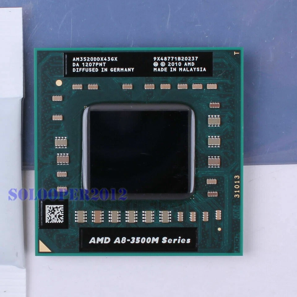 AMD A8-Series A8-3520M 1.6GHz/2500 (AM3520DDX43GX) Socket FS1 CPU Processor - Image 1 of 1