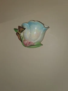 1940s WALL POCKET VASE HAND PAINTED JAPAN RARE ESTATE SALE - Picture 1 of 5