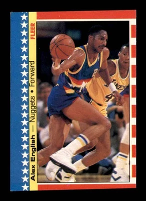Pegatinas Fleer 1987 #11 Alex English excelente + X3554409 Foto 1 de 3