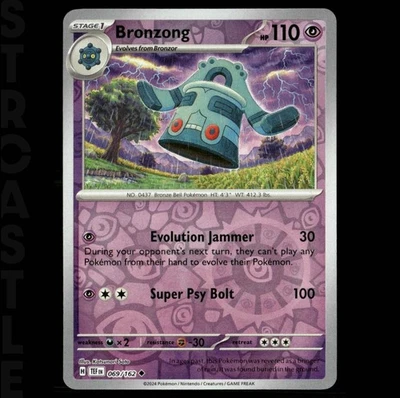 Bronzong 069/162 Sv05: Temporal Forces - Reverse Holo - Uncommon- Pokémon TCG - Image 1 of 3