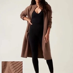 Cárdigan Suéter Mediano Athleta Spirit Lana Cachemira Largo Envolvente $259 - Imagen 1 de 9