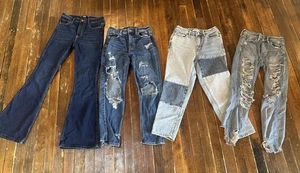 American Eagle Damenjeans Paket 4 Paar Größe 2 Hollister PacSun - Bild 1 von 5