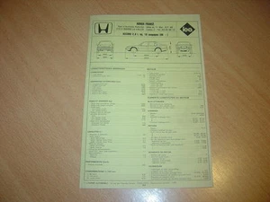 Fiche technique l'Expert automobile Honda Accord 2.0i 16 Soupapes aprés 1986 - Imagen 1 de 1