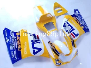 Yellow Blue FILA ABS Injection Mold Fairing Kit Fit for Ducati 1996-2002 748 996 - Picture 1 of 6