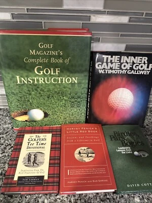 Golf Book Lot Of 5 📚HCDJ Instruction Tee Time Lesson Birdies Bogies Display VG - Image 1 of 4