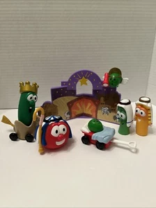 VTG Veggie Tales Christmas 2000 Nativity Scene Set 75121 Big Idea Mattel - Picture 1 of 10