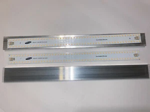 2x Sun Board 96 Diode w/heatsinks 2700k Samsung lm301b LEDs Quantum Grow Strips - Picture 1 of 14
