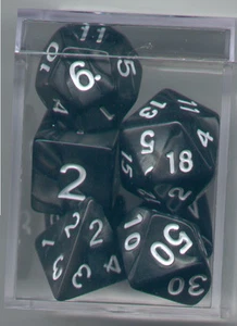 Nuevo juego de 7 dados CUBE RPG - negro perla - Imagen 1 de 2