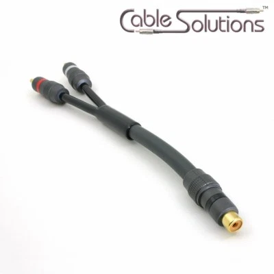 Cable Solutions Molded Y-Cable, 1-RCA-Female / 2RCA-Male, YM-1RCAF-2RCAM - Image 1 of 4