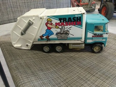 Nylint Garbage Truck VINTAGE 1988 Trash Masher Blue & White Pressed Steel USA  - Image 1 of 4