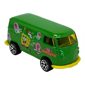 Vtg Matchbox VW Delivery Van SpongeBob SquarePants 1:58 Green Diecast Mattel - Picture 1 of 4
