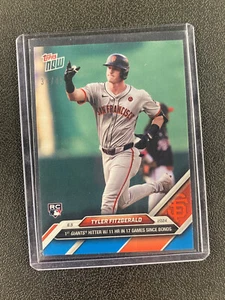 2024 Topps Now Tyler Fitzgerald Blue Parallel "11 HRs in 17 Games" RC /49 - Picture 1 of 8
