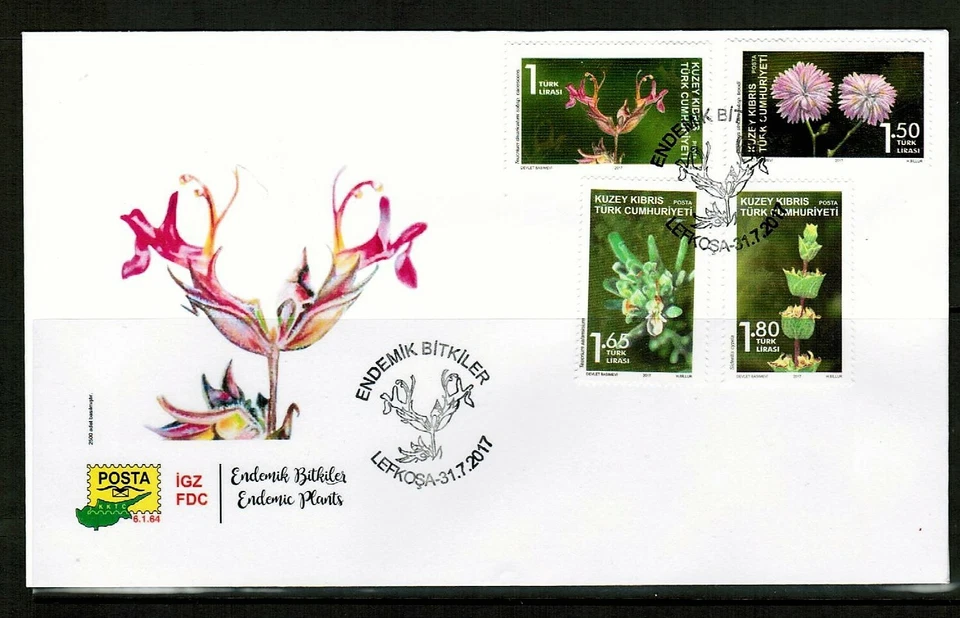 UMM 2017 ------- PLANTAS ENDÉMICAS -------- FDC --CHIPRUS TURCO Foto 1 de 1