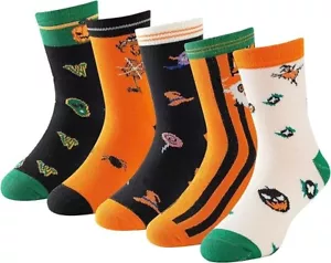 Brand New 5 Pack Halloween Boys Socks 8-12 Years - Picture 1 of 8