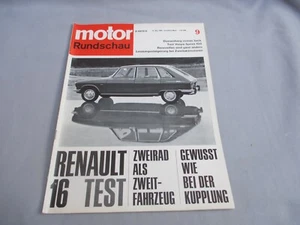 Motor Rundschau 9/1966, Renault 16, Vespa Sprimt 150, Rennreifen, neue Rennwagen - Bild 1 von 9
