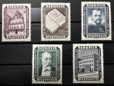 AUSTRIA 1953 - Reconstruction of the Protestant School - SET - MNH - Image 1 of 4
