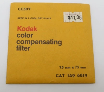 KODAK Color Compensating Filter 3 Inch 7.6 cm Square CC50Y CAT 149 6819 * - Image 1 of 2