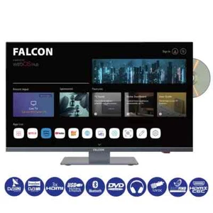 REF* Falcon 19″ WebOS SMART Camping TV 12v/24v/240v Integrated DVD Play - Picture 1 of 13