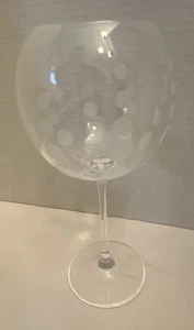 Mikasa CHEERS Etched Balloon Wine Goblet / Glass ~ Graduated Bubbles Circles EUC - Picture 1 of 5